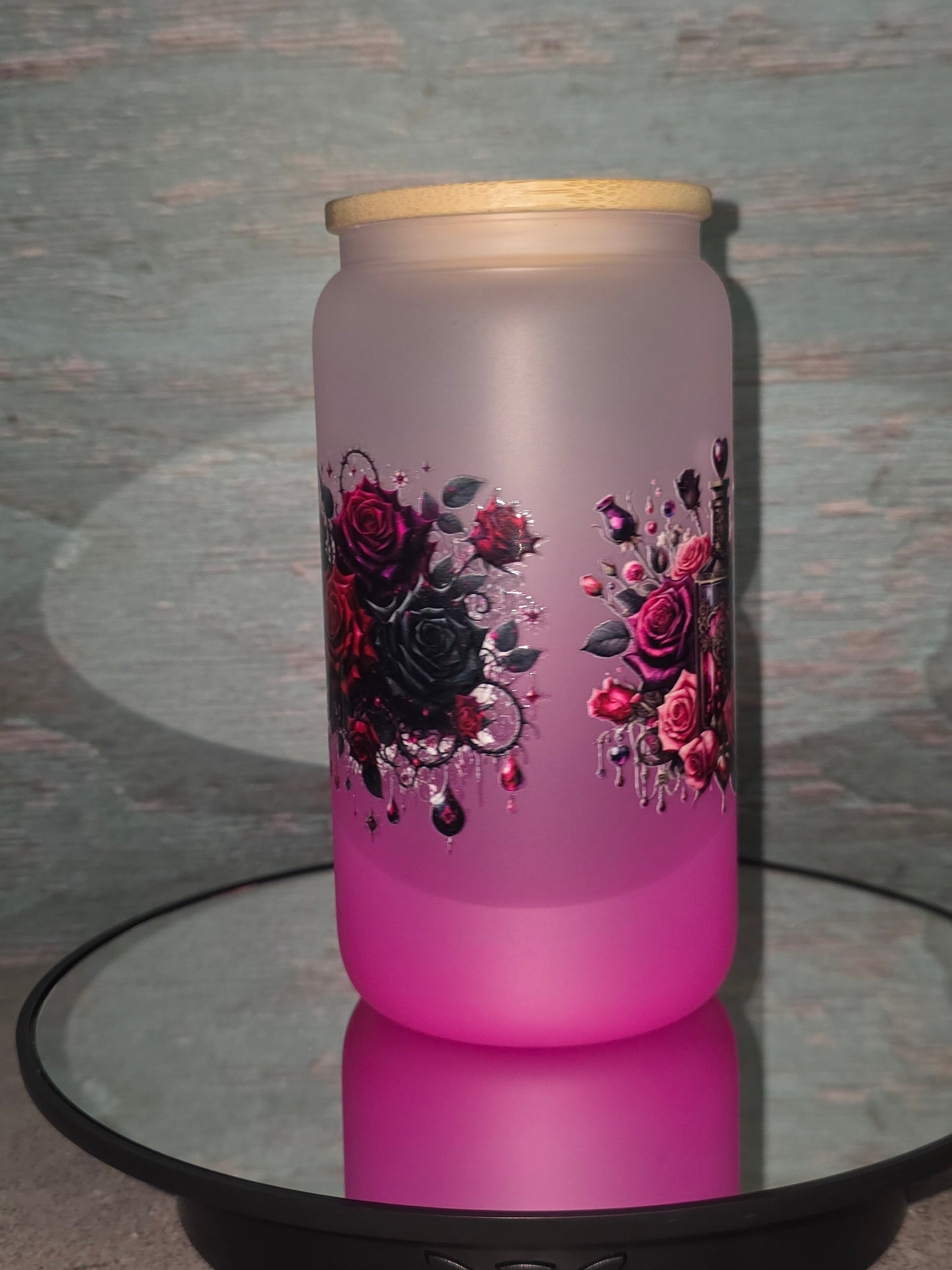 16oz Ombre Glass Tumbler