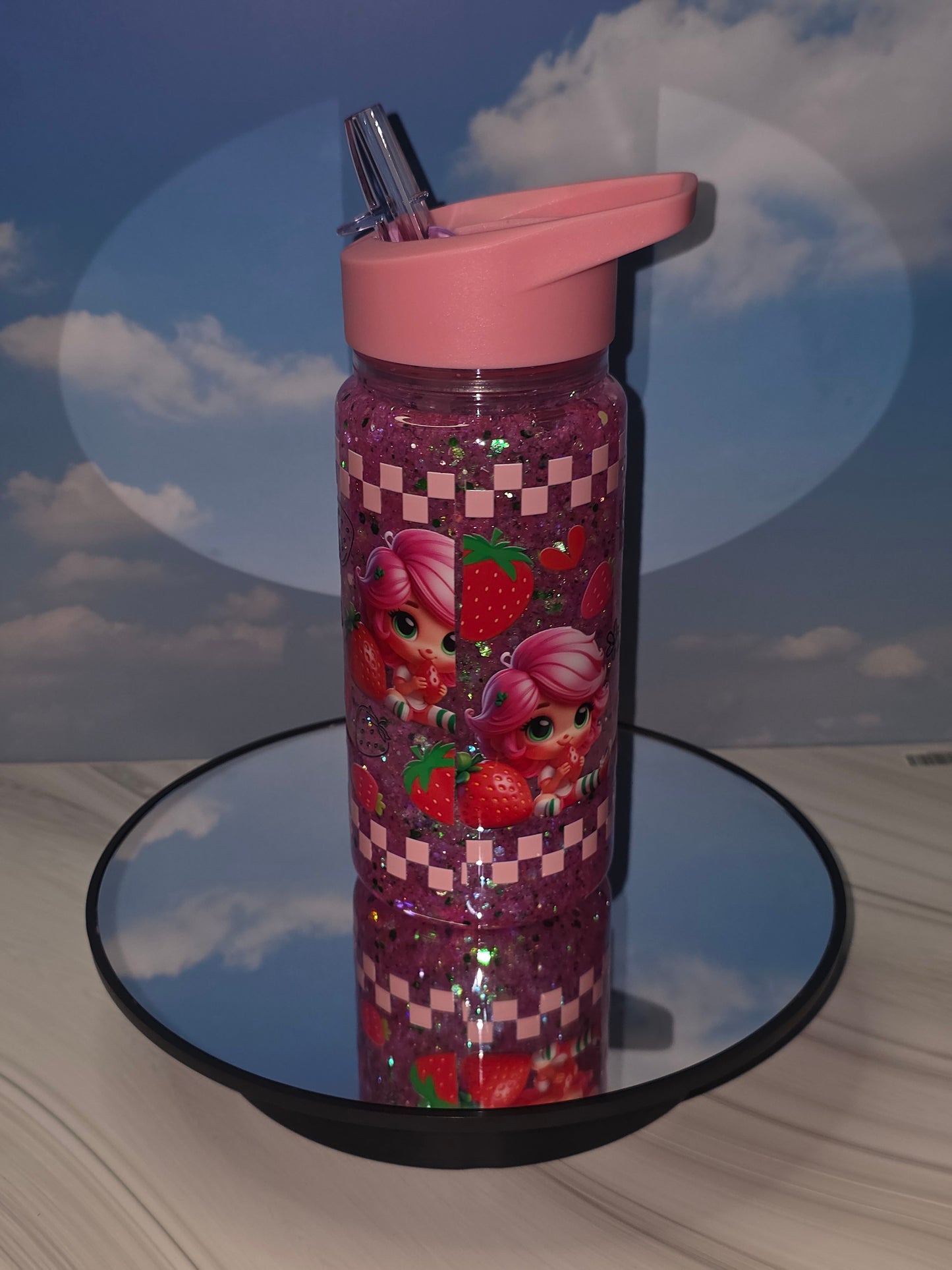 10 oz Plastic Snow Globe Tumbler for children