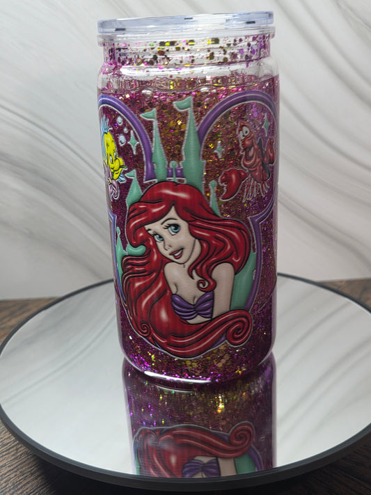 16oz Plastic Snow Globe Tumblers