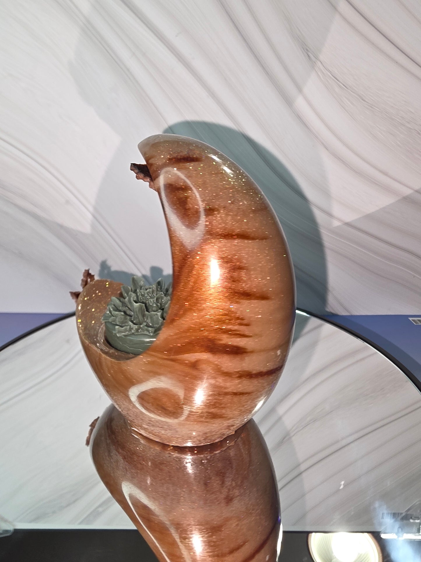 Resin Moon Tealight Candle holder