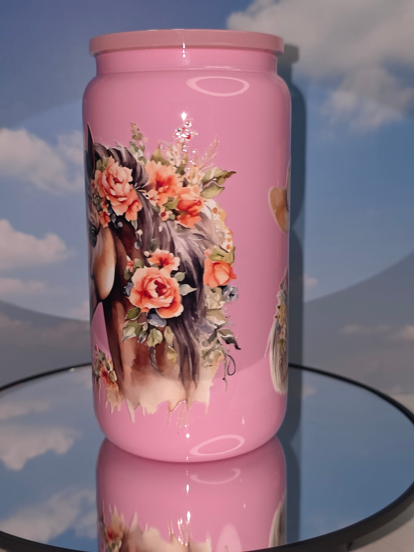 16oz Colored Glass Single Layer Tumblers