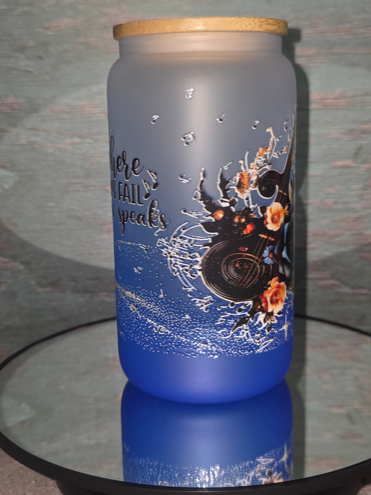 16oz Ombre Glass Tumbler