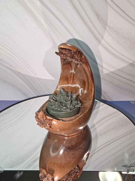 Resin Moon Tealight Candle holder