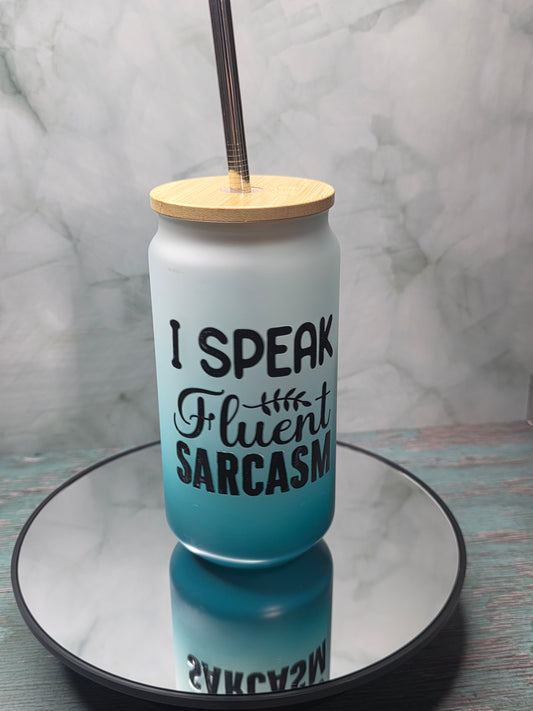 16oz Ombre Glass Tumbler