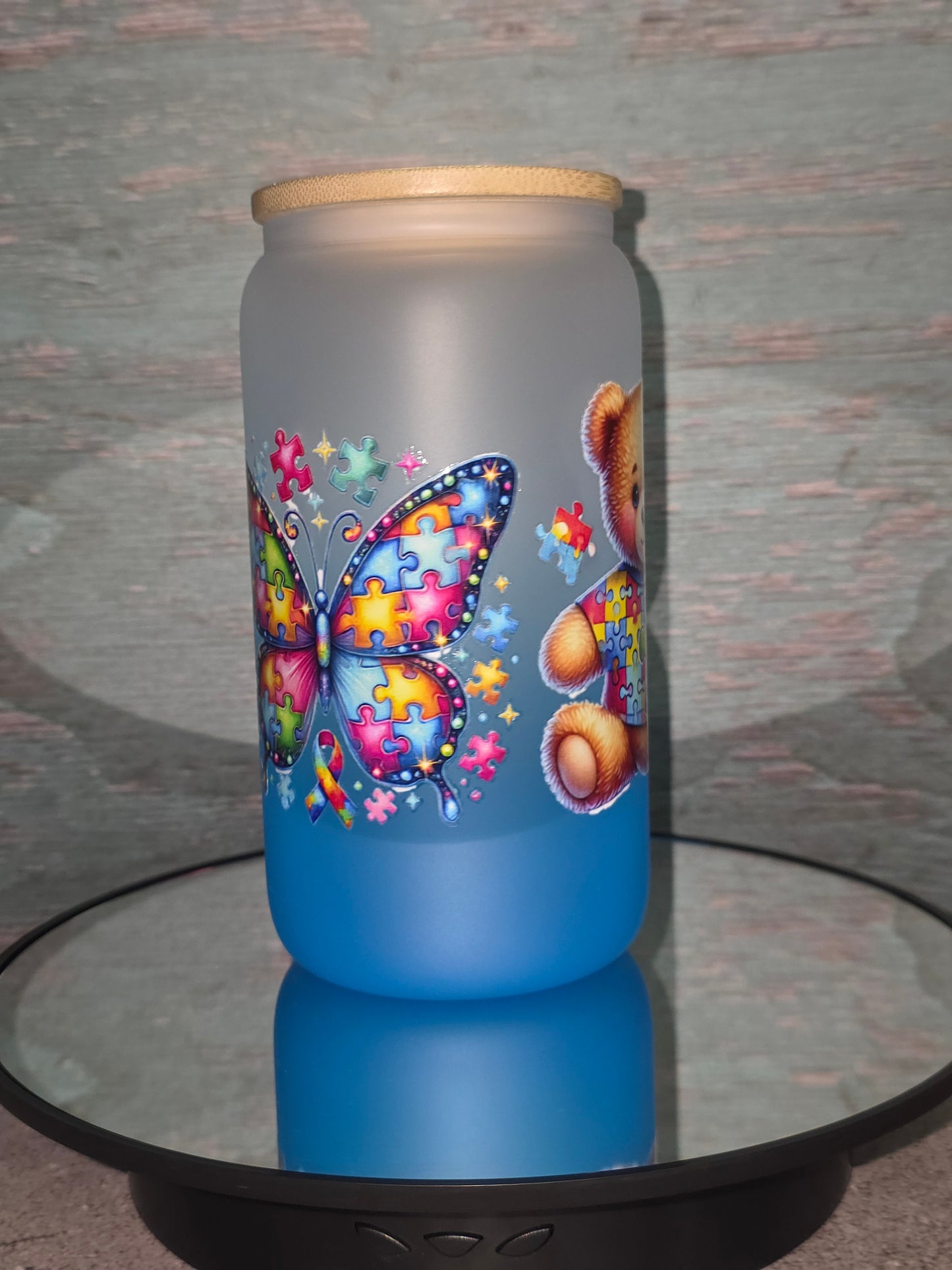 16oz Ombre Glass Tumbler