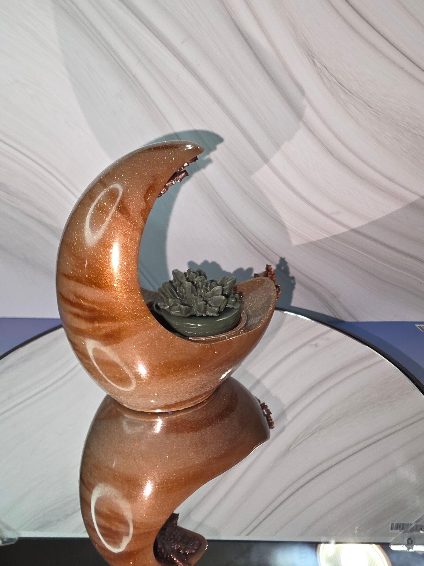 Resin Moon Tealight Candle holder