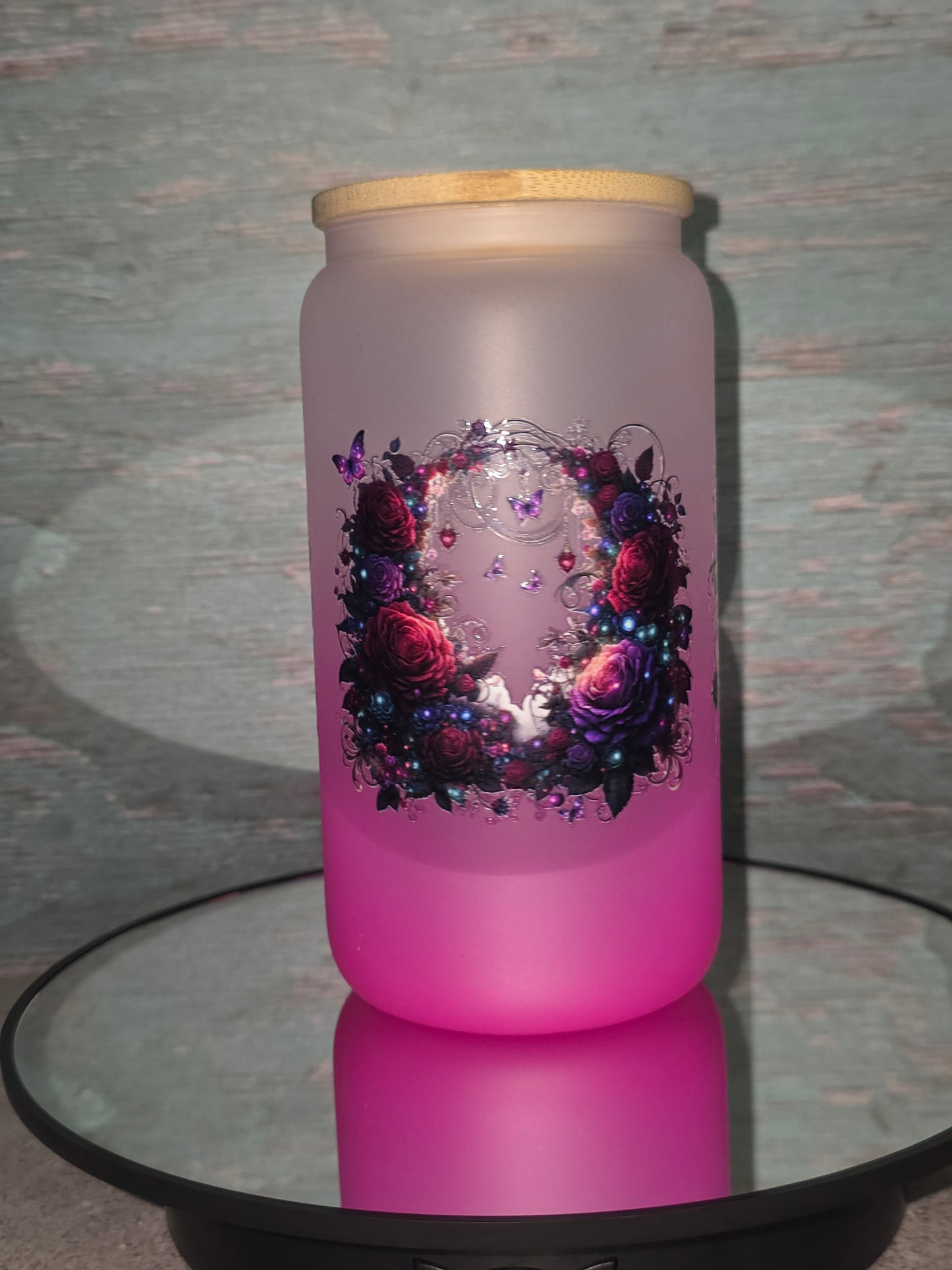 16oz Ombre Glass Tumbler