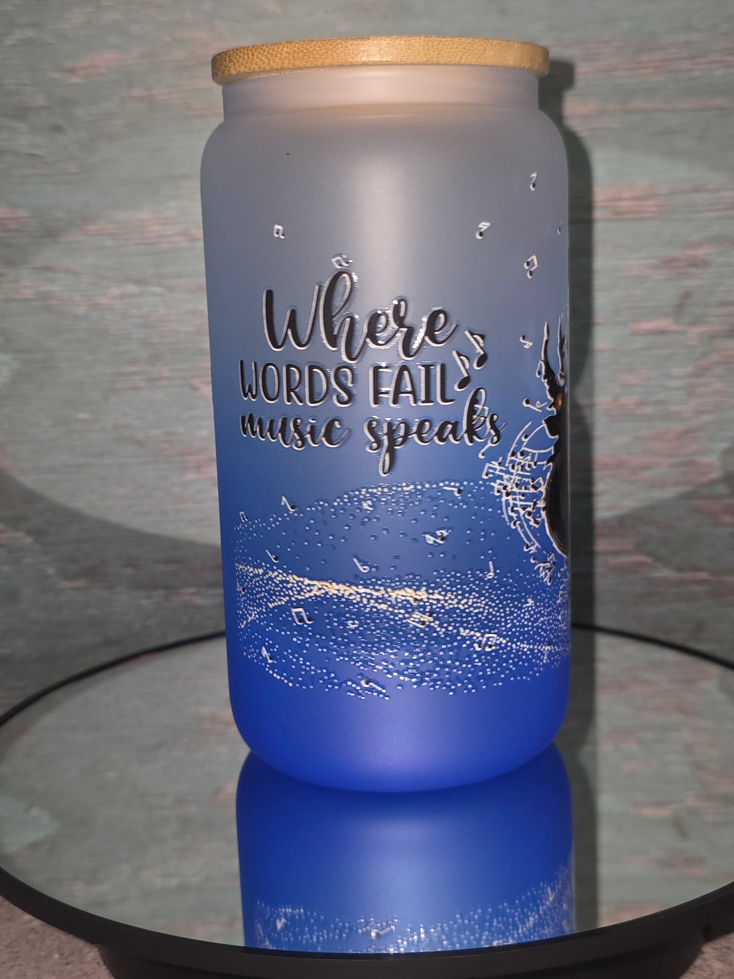 16oz Ombre Glass Tumbler