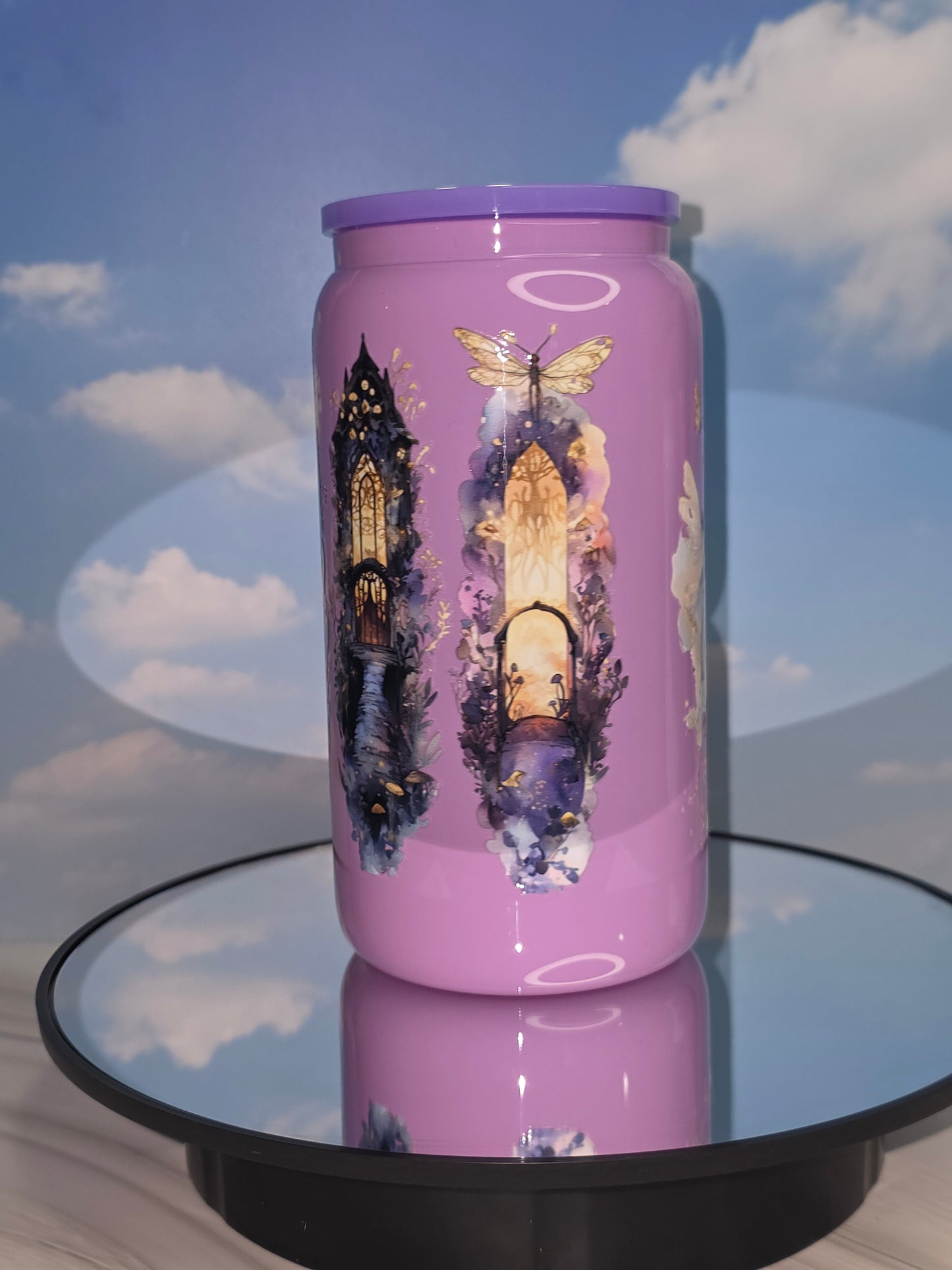 16oz Colored Glass Single Layer Tumblers