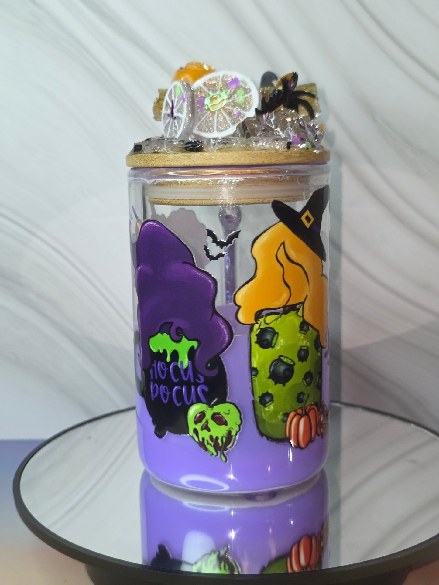 Lava Drip Tumblers with a decorated removable lid