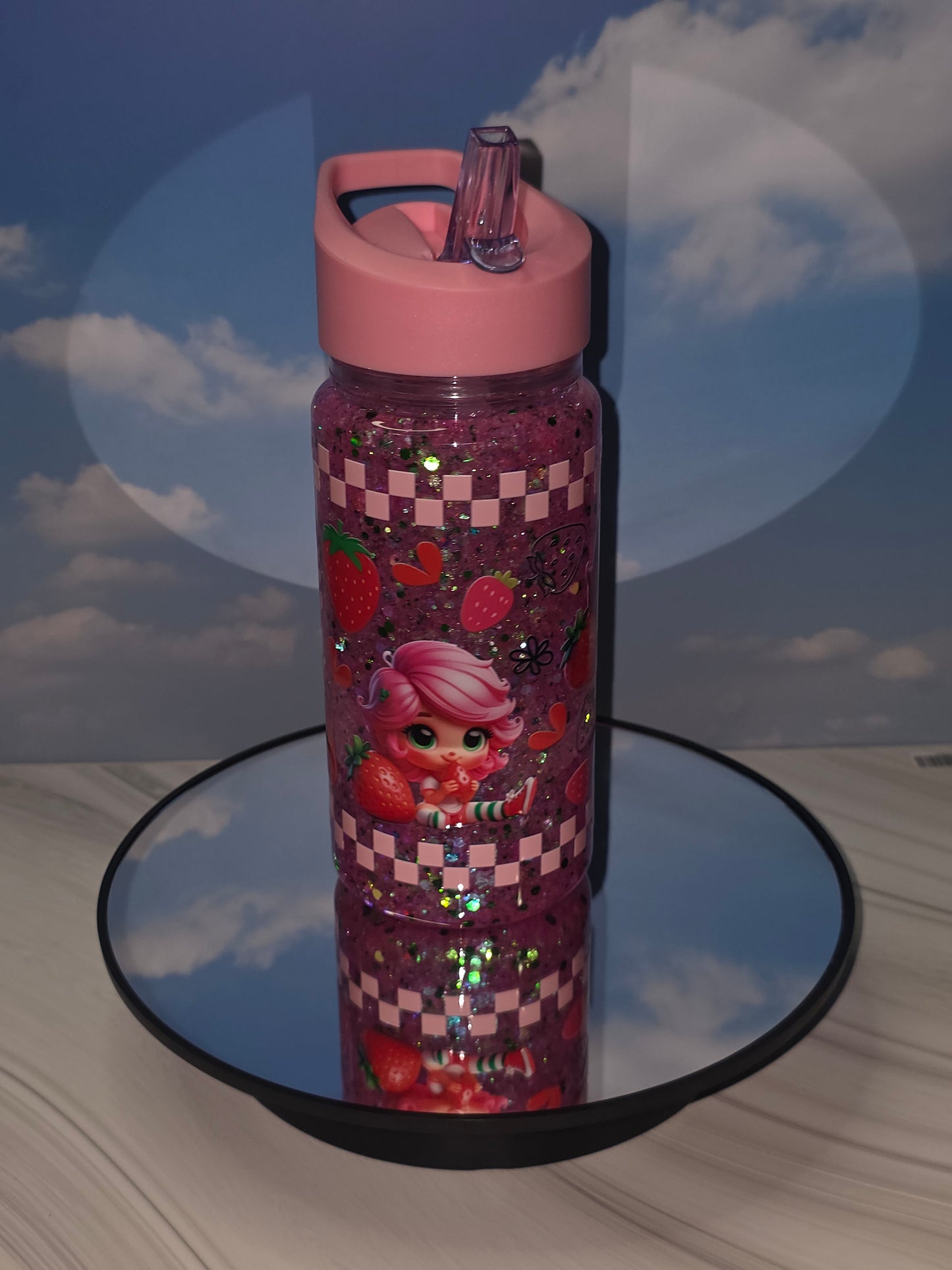 10 oz Plastic Snow Globe Tumbler for children