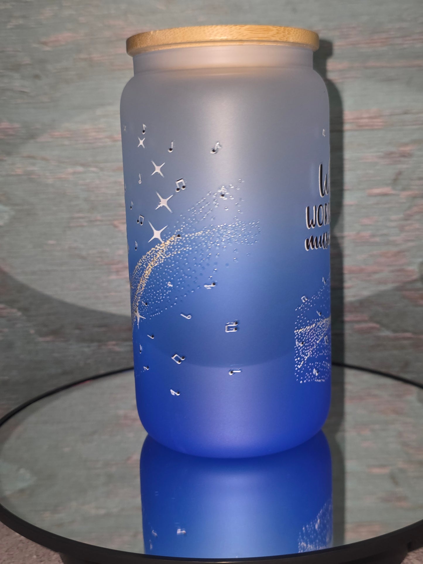 16oz Ombre Glass Tumbler