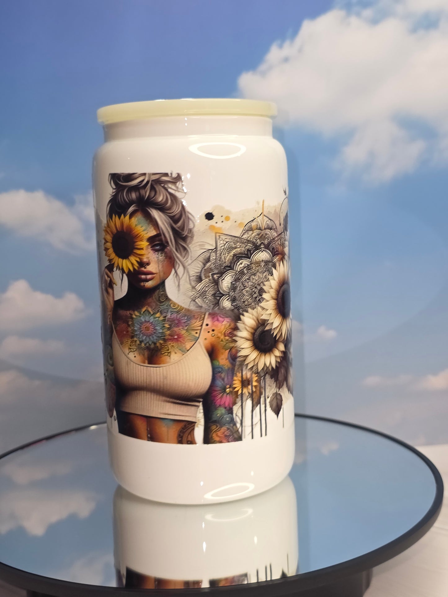 16oz Colored Glass Single Layer Tumblers