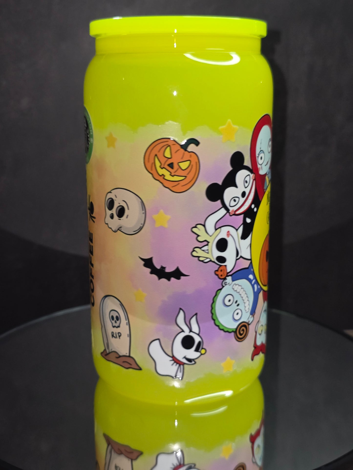 NEW ** 16oz Neon Colored Glass Tumblers