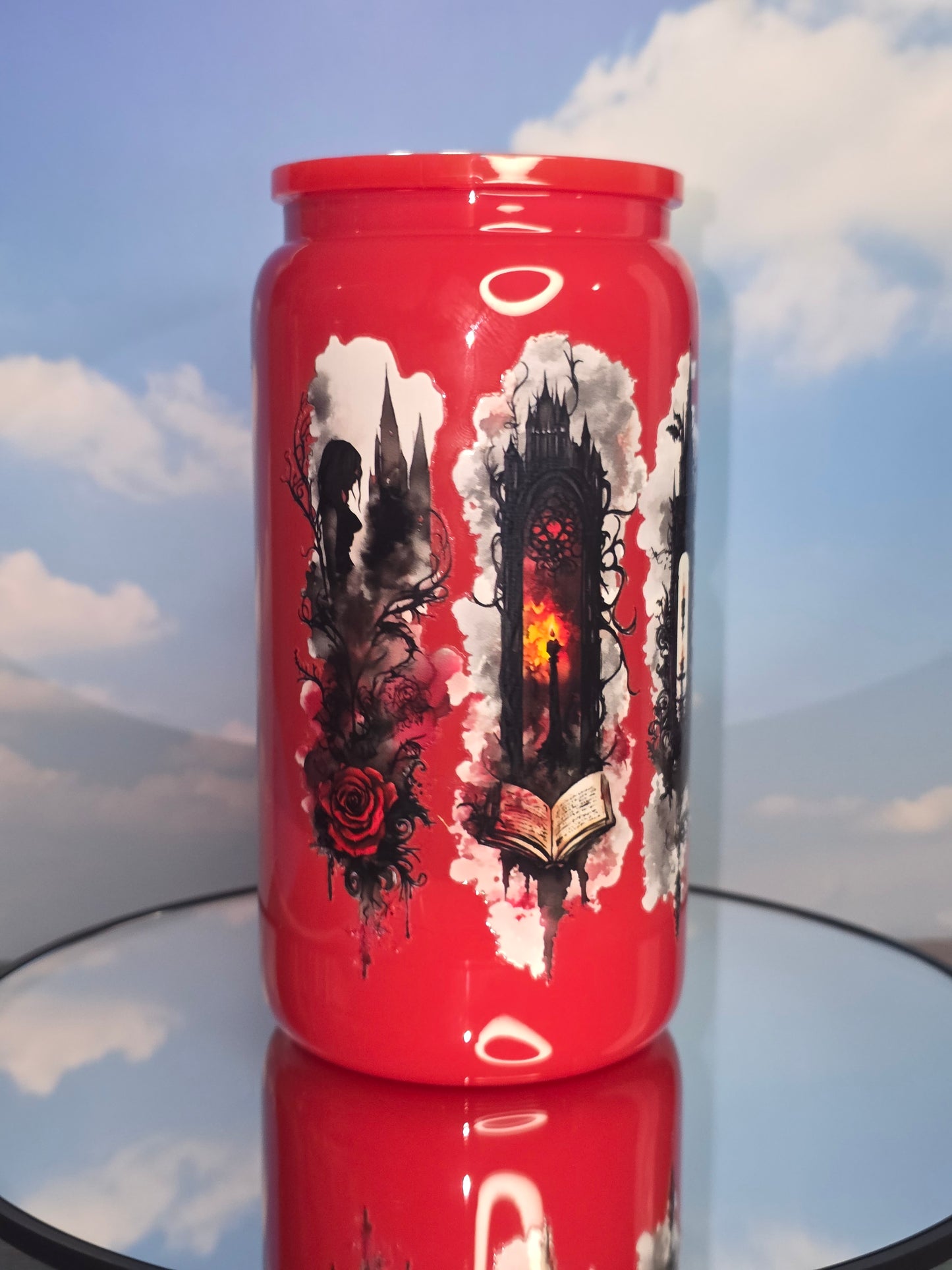 16oz Colored Glass Single Layer Tumblers