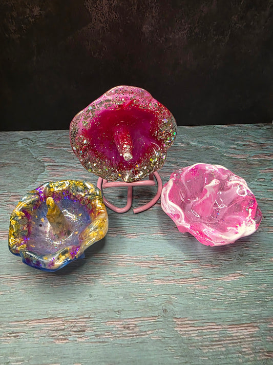 Resin Flower Jewelry Holder