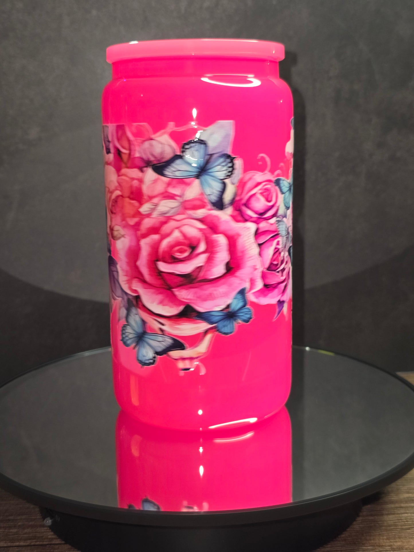 NEW ** 16oz Neon Colored Glass Tumblers