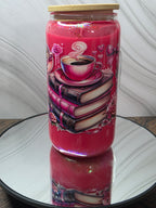 16oz Glass Snow Globe Tumblers with handle