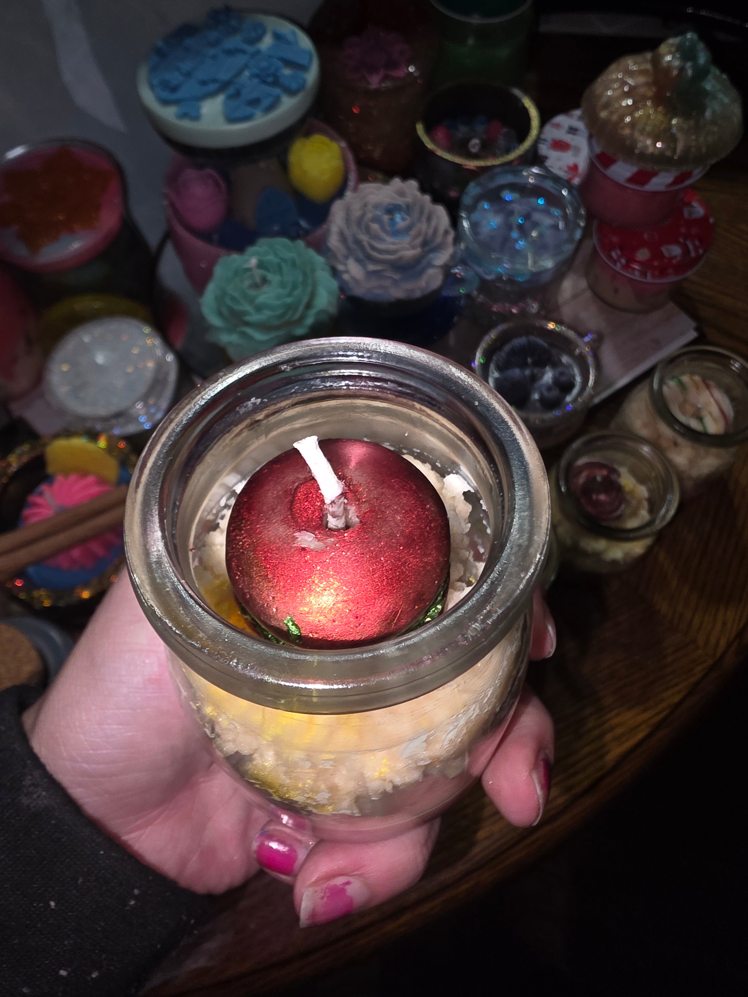 Reindeer Treats Decorated Candles