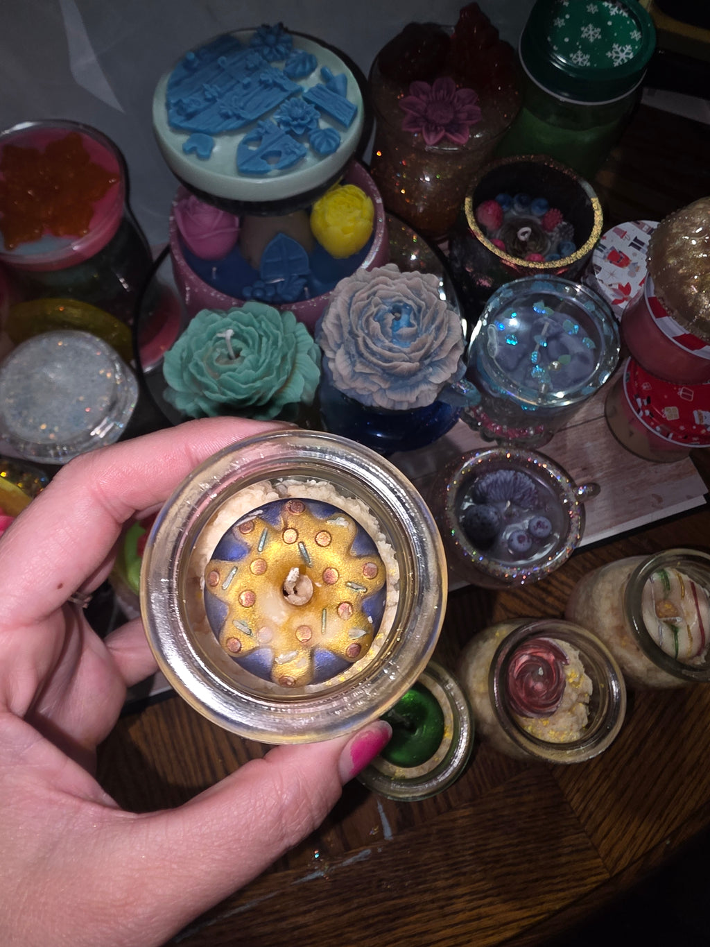 Reindeer Treats Decorated Candles