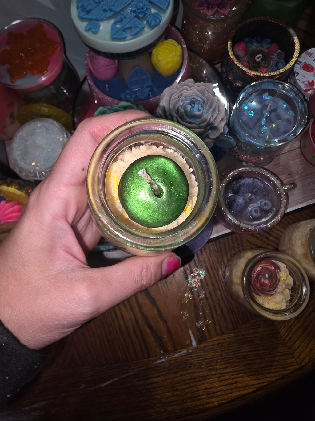 Reindeer Treats Decorated Candles