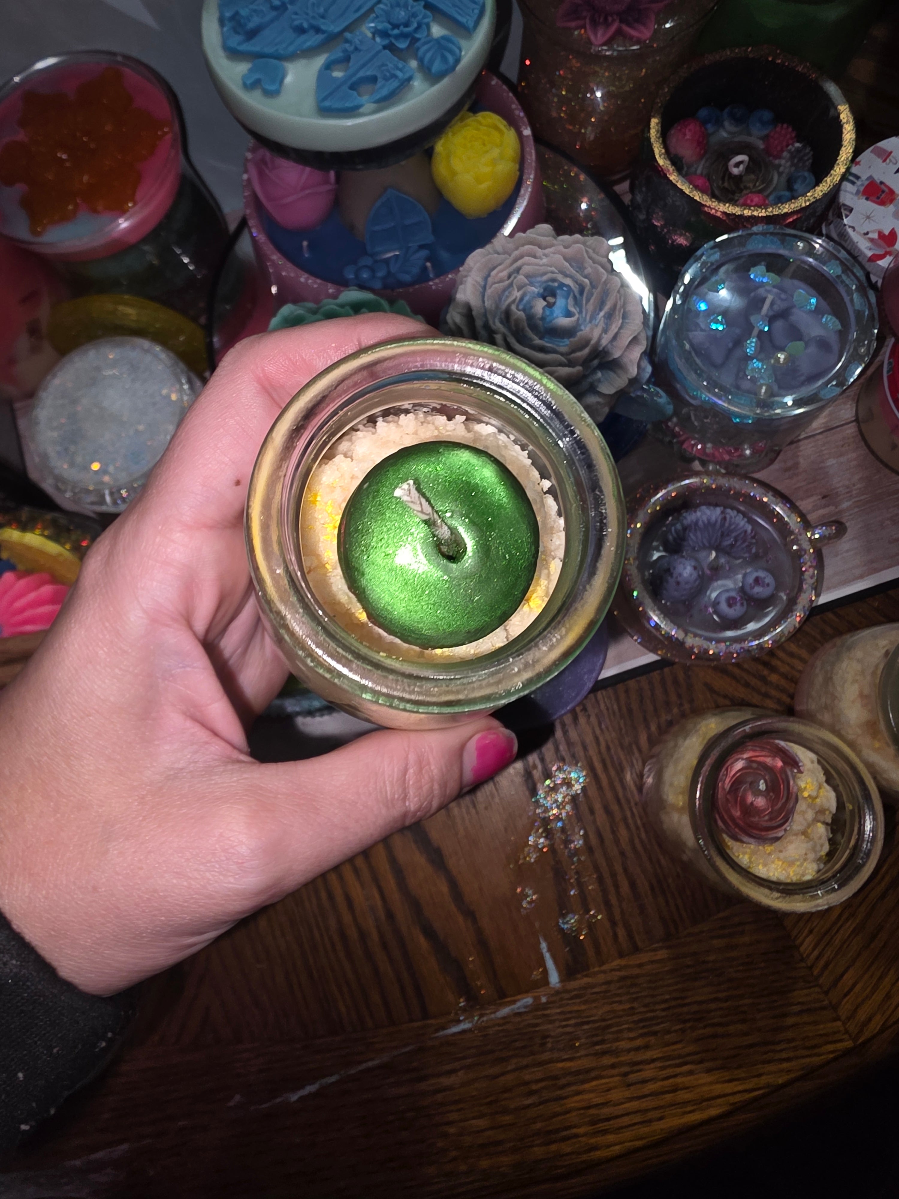 Reindeer Treats Decorated Candles