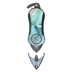 Personal Alarm Keychain Safety Emergency Tool (Green Marble)