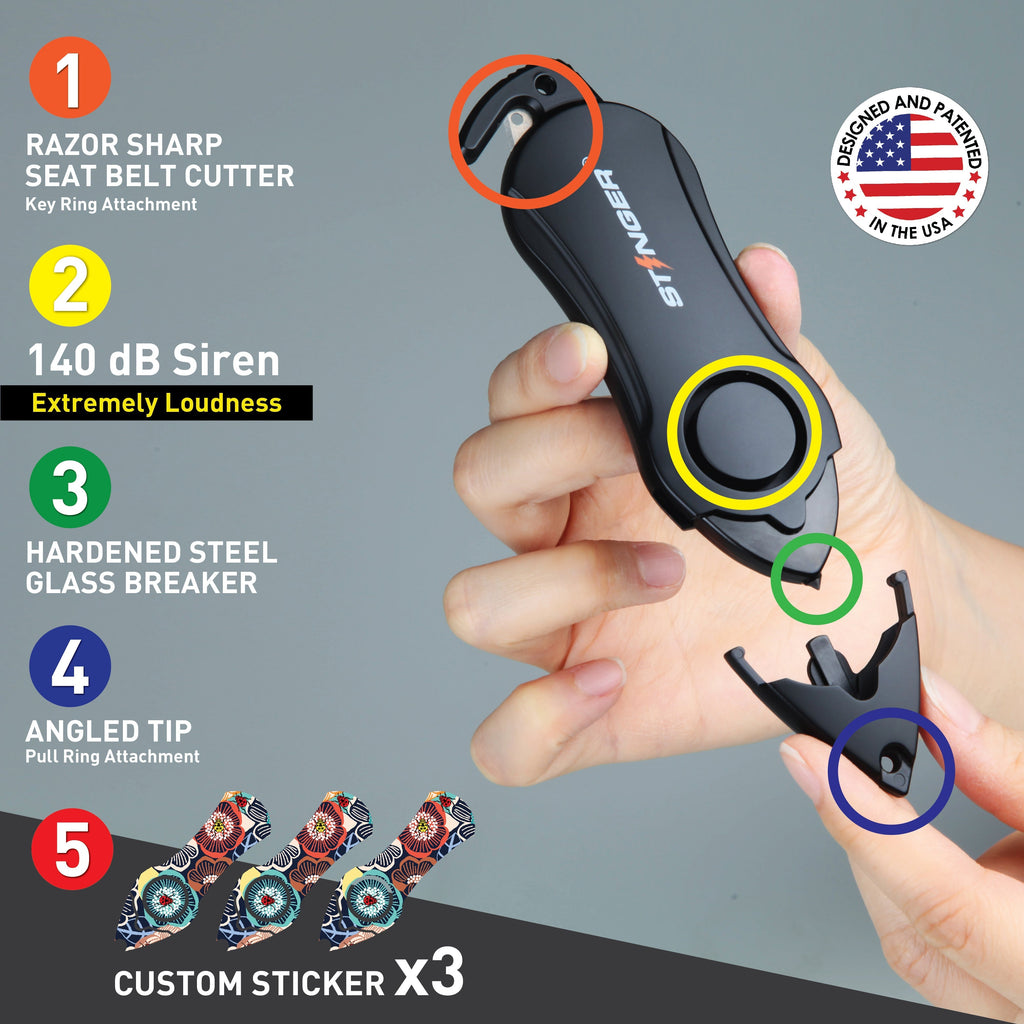 Personal Alarm Keychain Safety Emergency Tool (Ladybug)