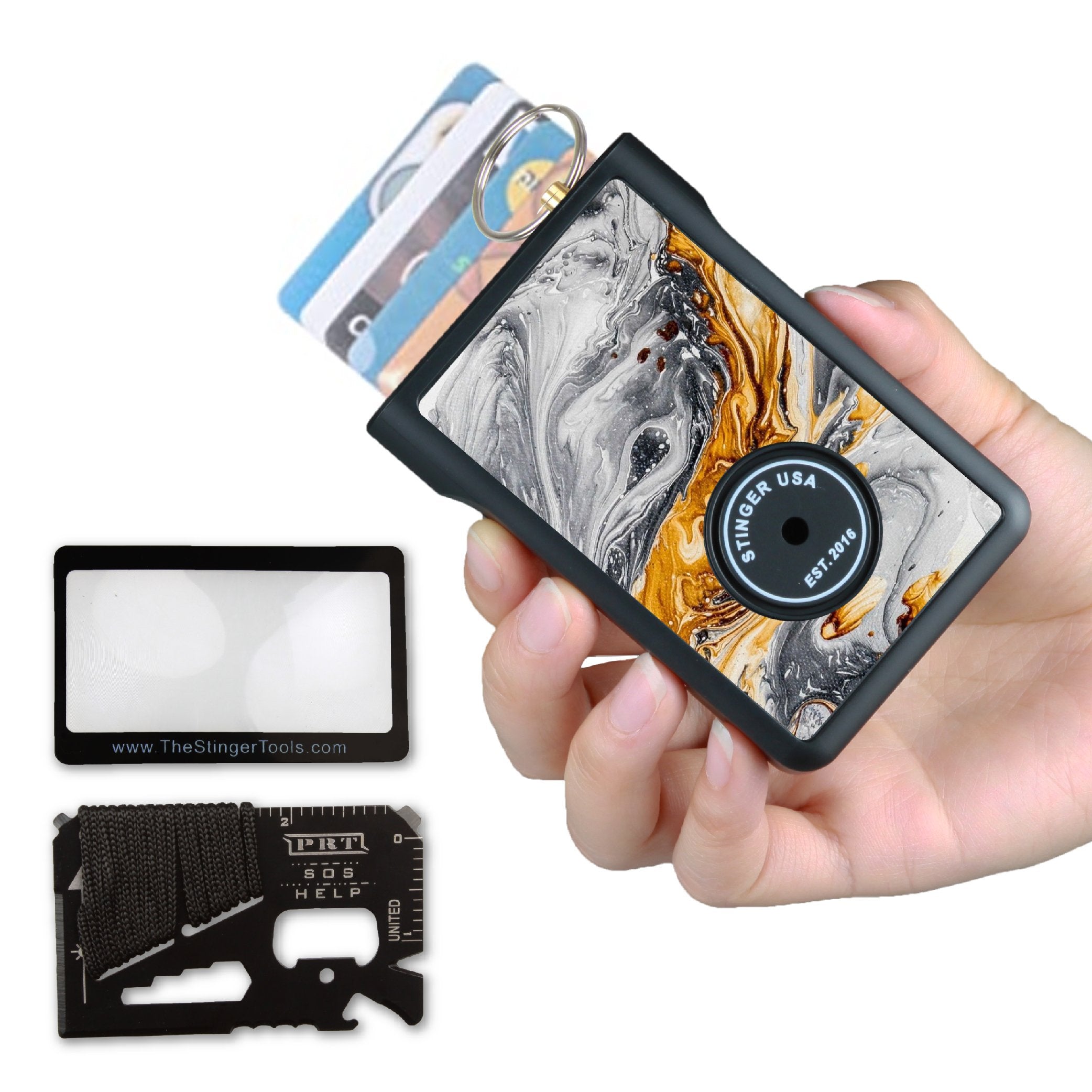 Safety Wallet With Personal Alarm Multi Functional Tool (Peony)