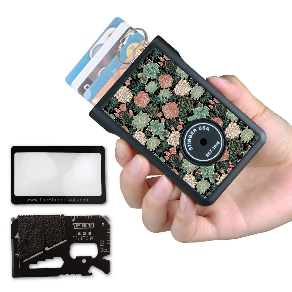 Safety Wallet With Personal Alarm Multi Functional Tool (Pink Rose)