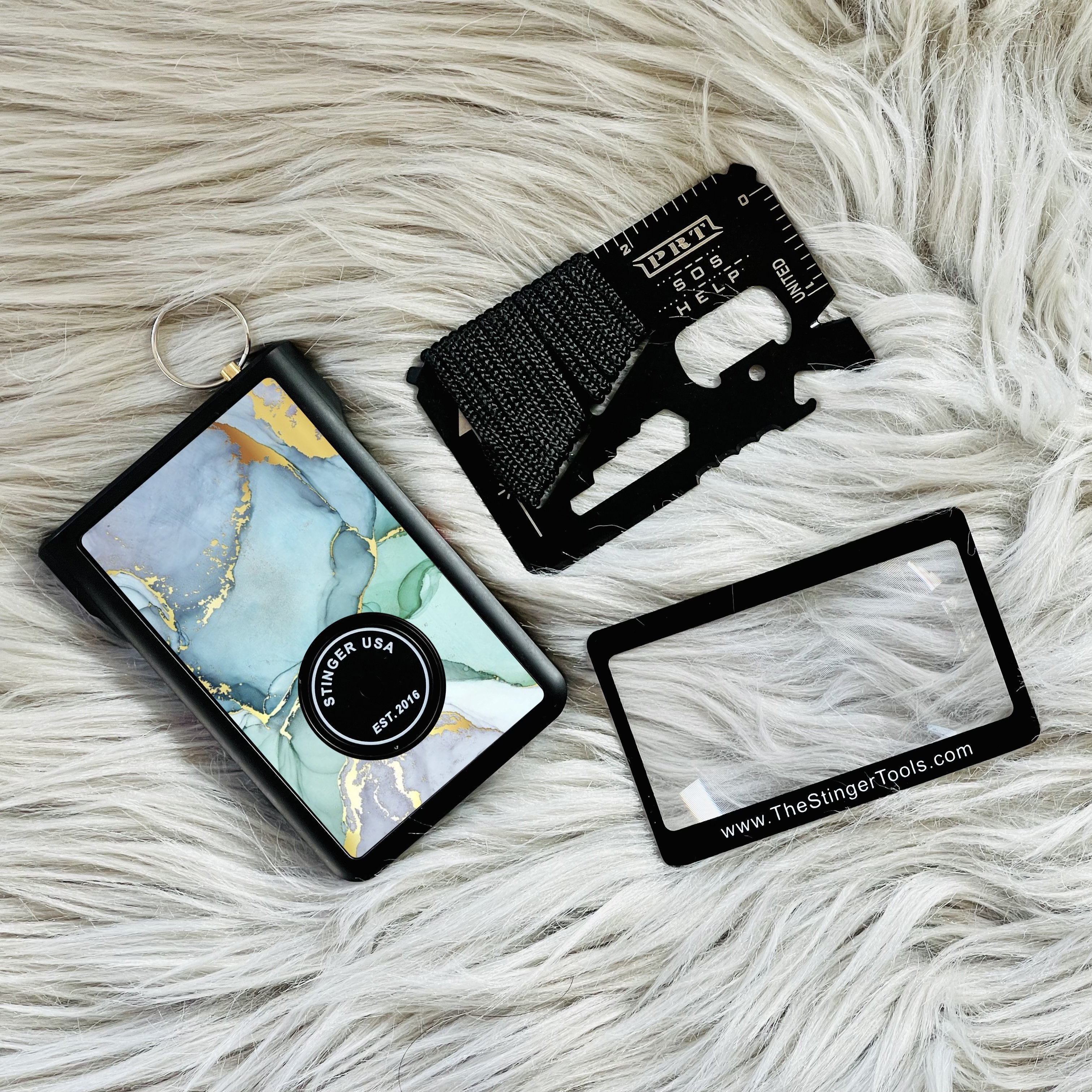 Safety Wallet With Personal Alarm Multi Functional Tool (Peony)