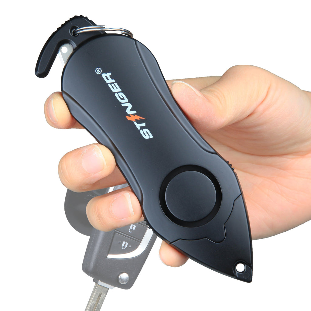 Personal Alarm Keychain Safety Emergency Tool (Black)
