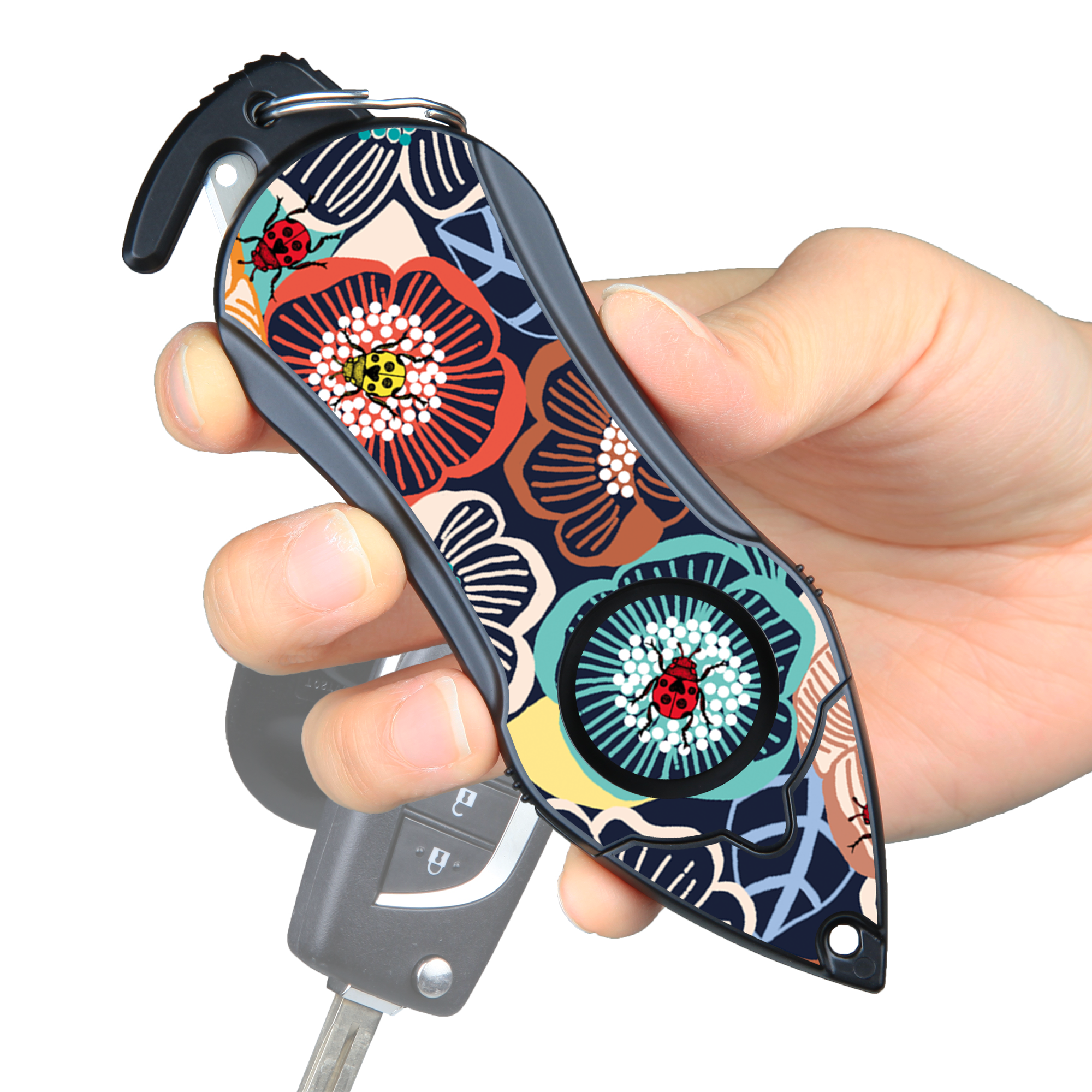 Personal Alarm Keychain Safety Emergency Tool (Ladybug)