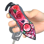 Personal Alarm Keychain Safety Emergency Tool (Pink Rose)