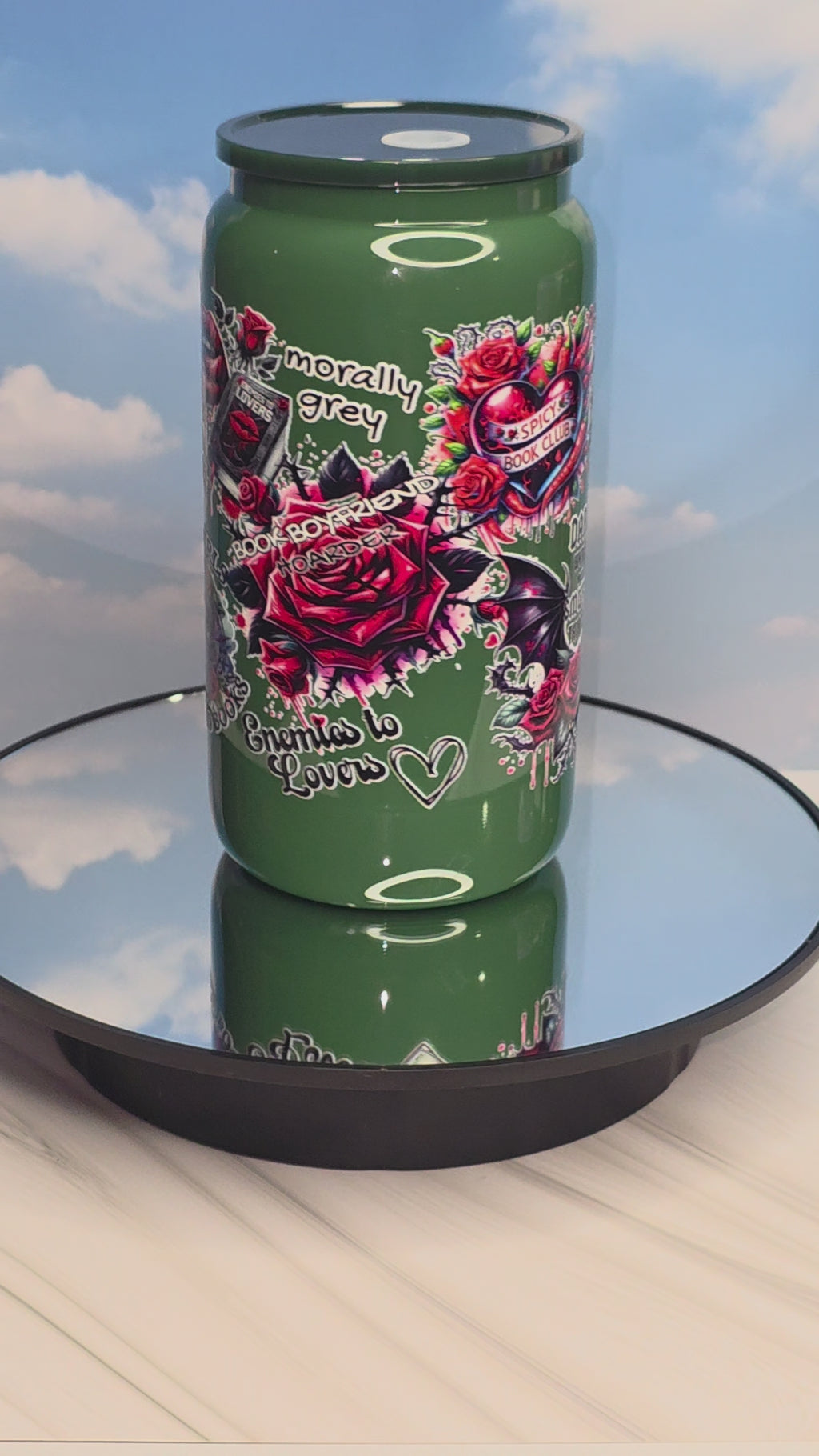16oz Colored Glass Single Layer Tumblers