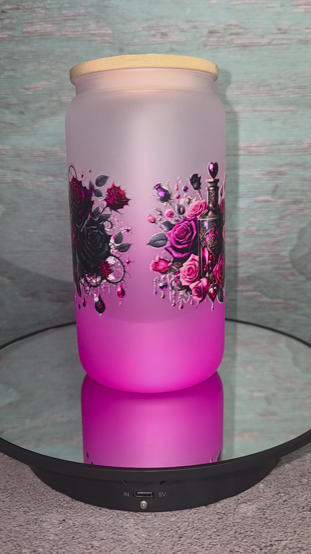 16oz Ombre Glass Tumbler
