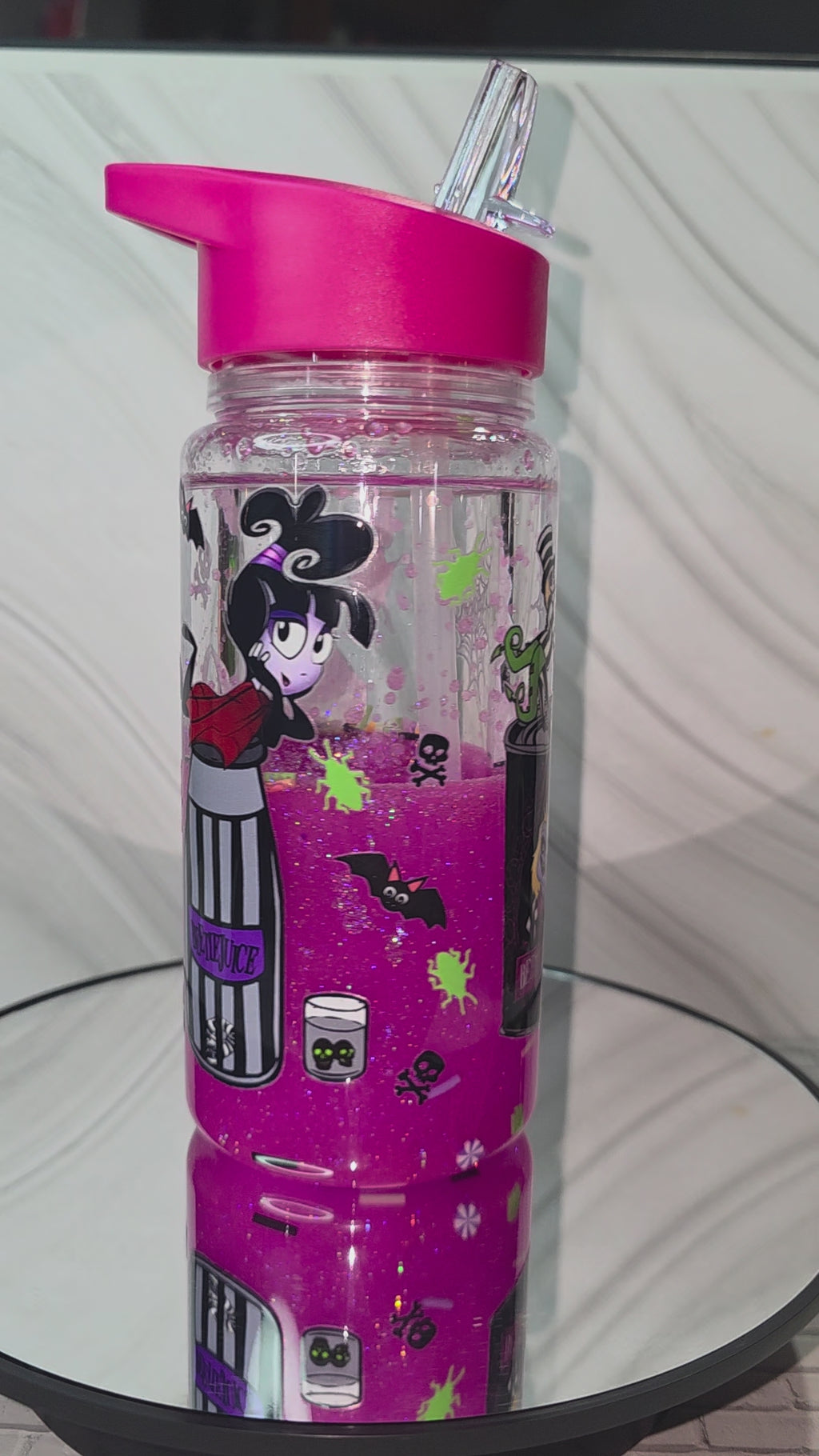 10 oz Plastic Snow Globe Tumbler for children