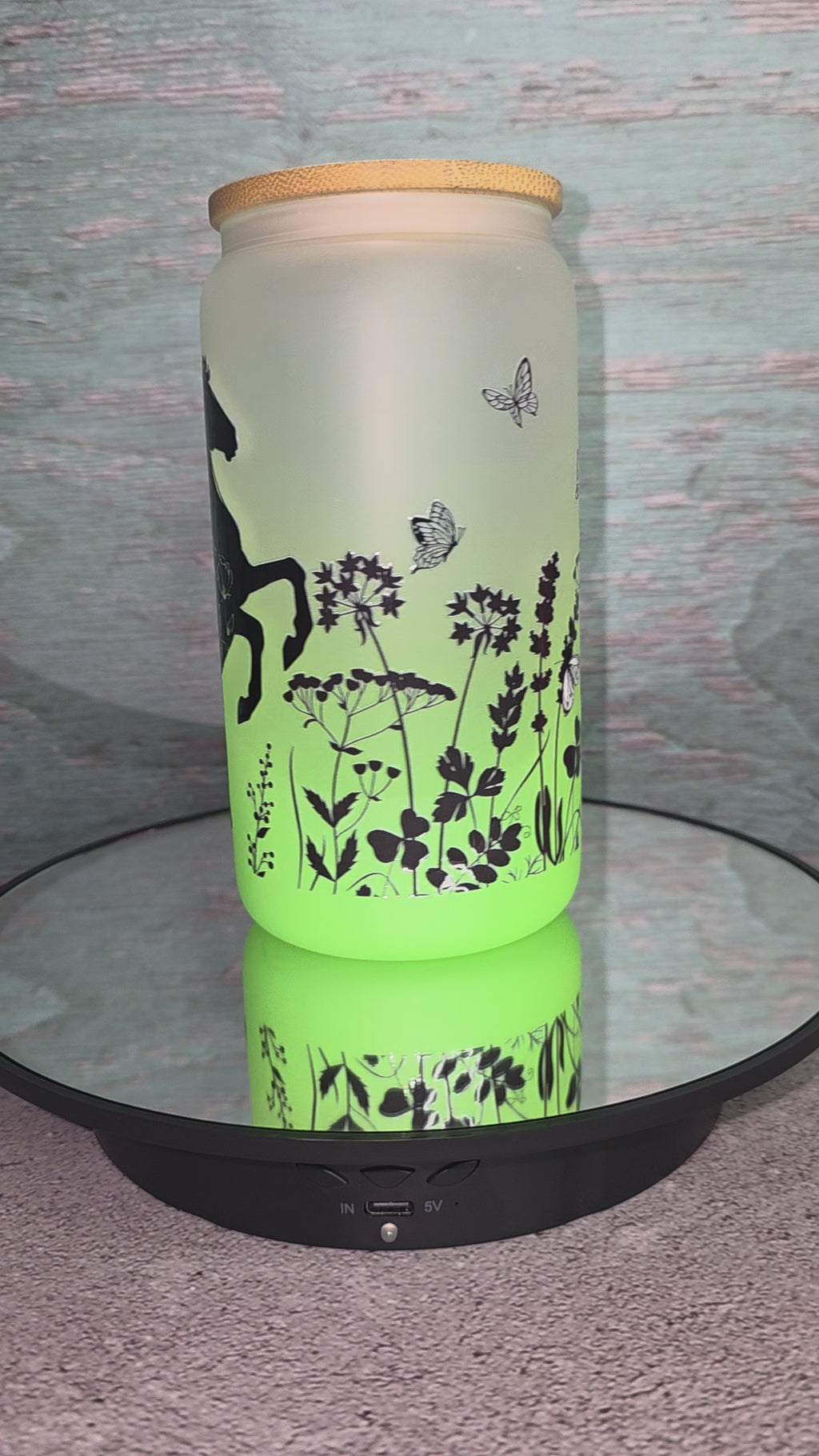 16oz Ombre Glass Tumbler