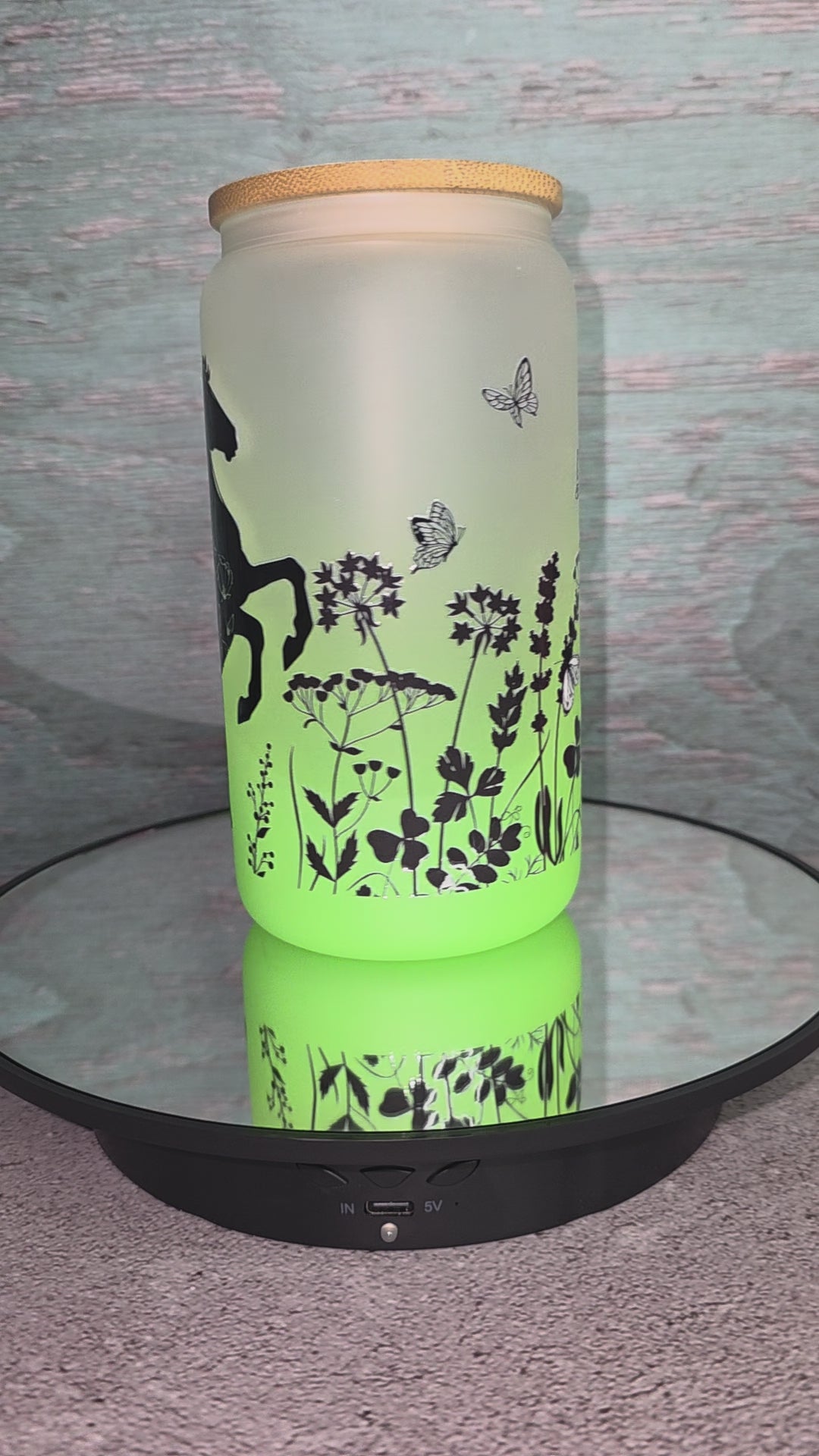 16oz Ombre Glass Tumbler