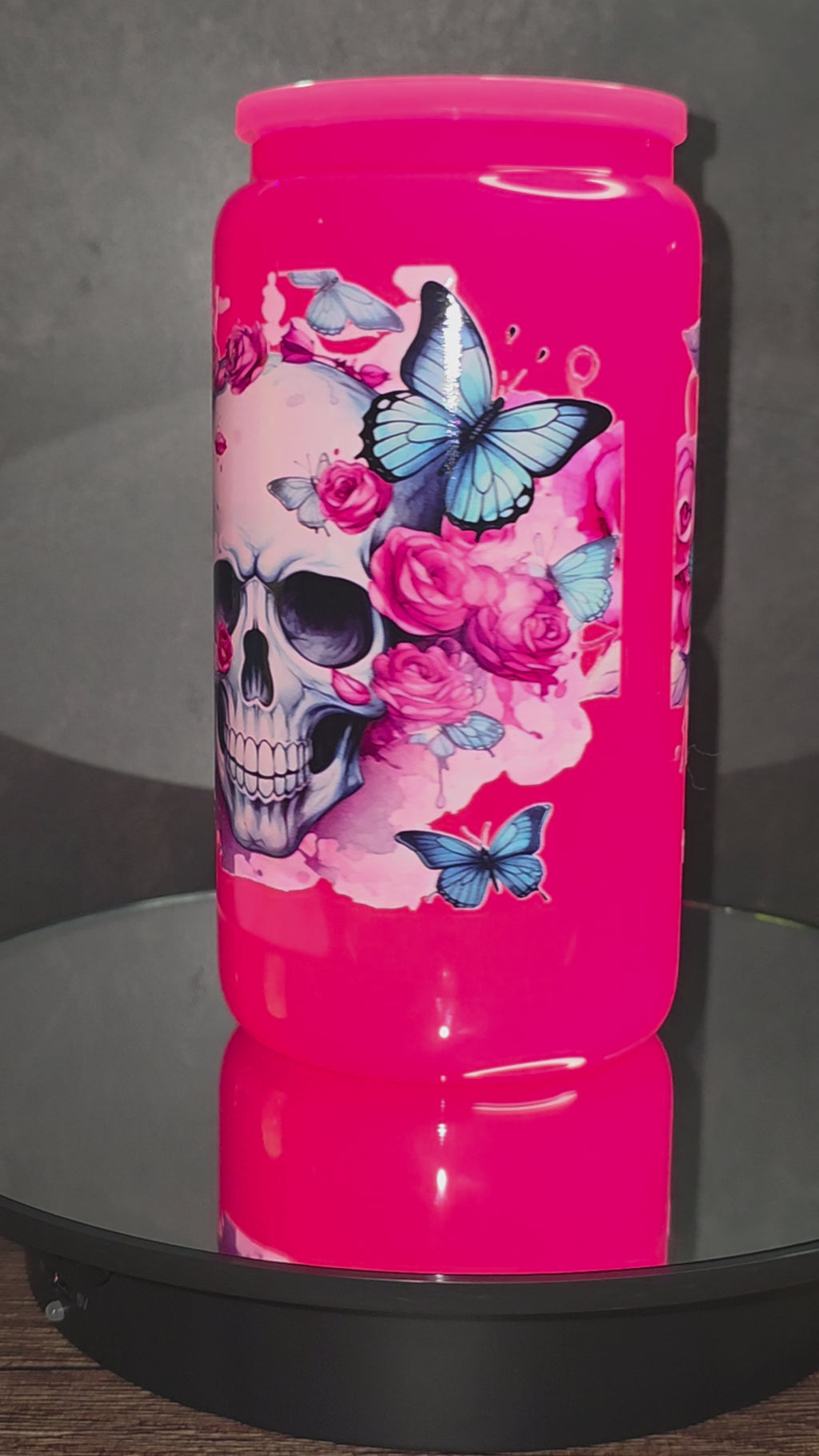 16oz Neon Colored Glass Tumblers