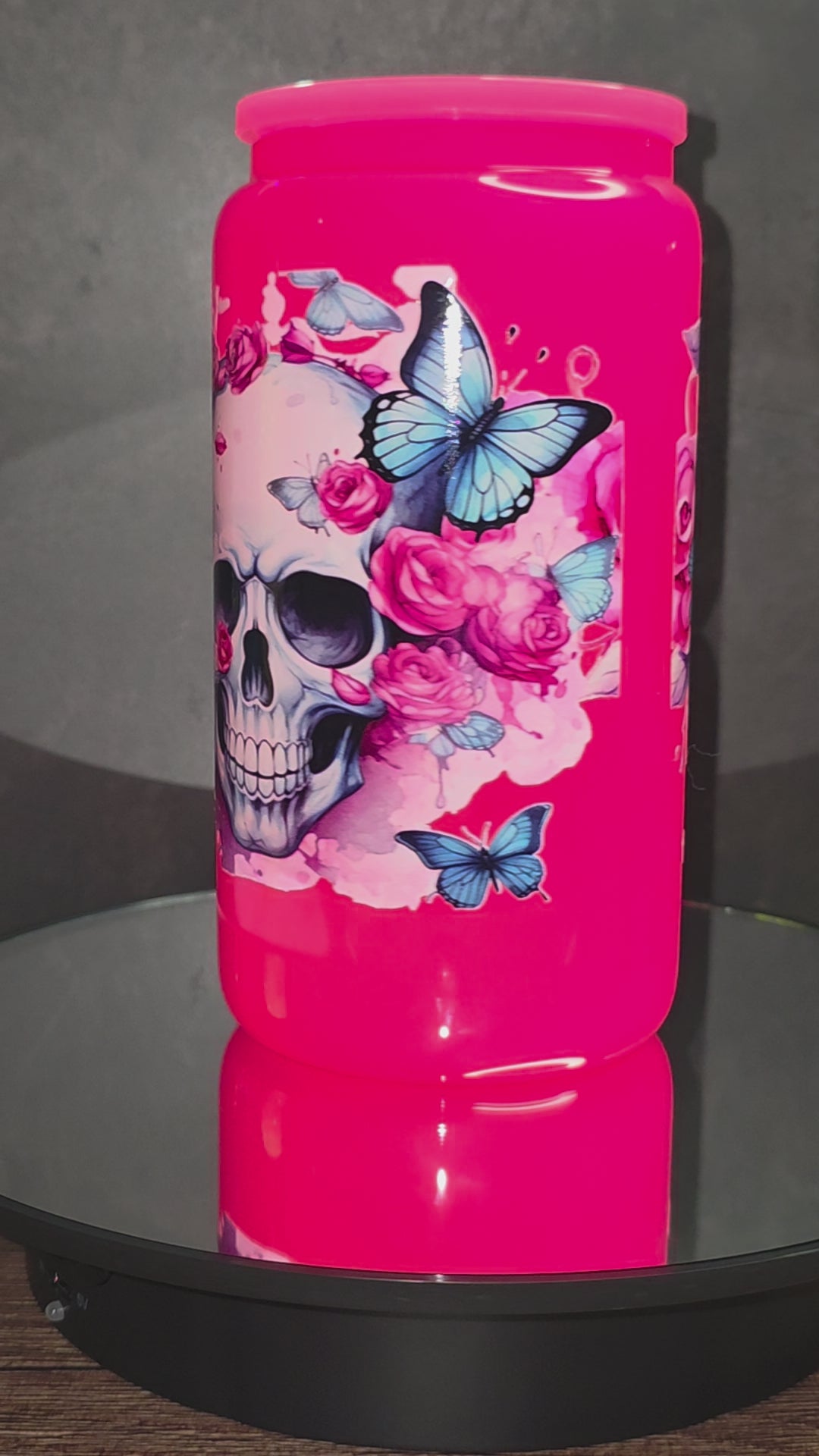 16oz Neon Colored Glass Tumblers