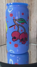 16oz Neon Colored Glass Tumblers