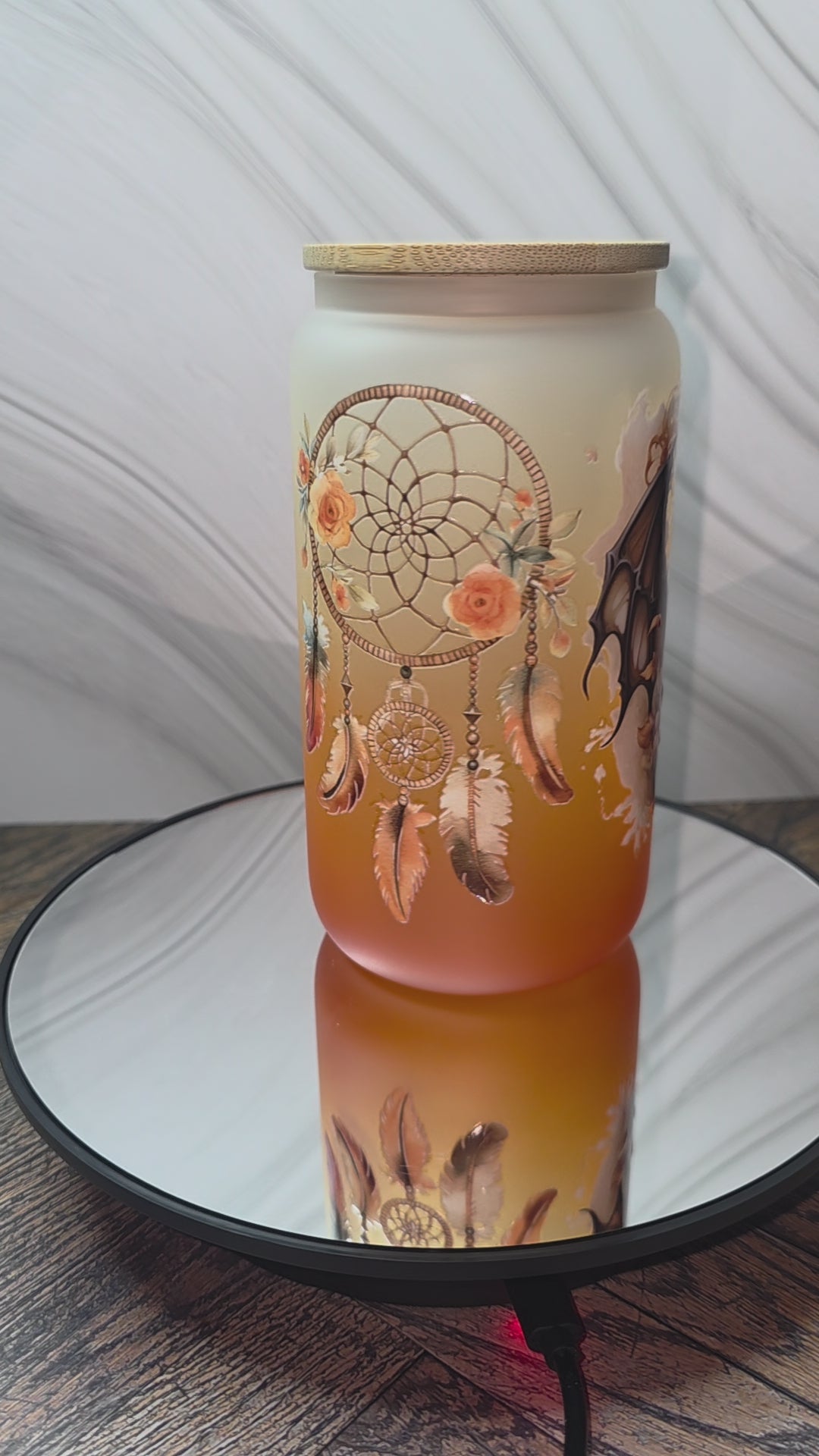 16oz Ombre Glass Tumbler