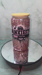 16oz Glass Snow Globe Tumblers with handle