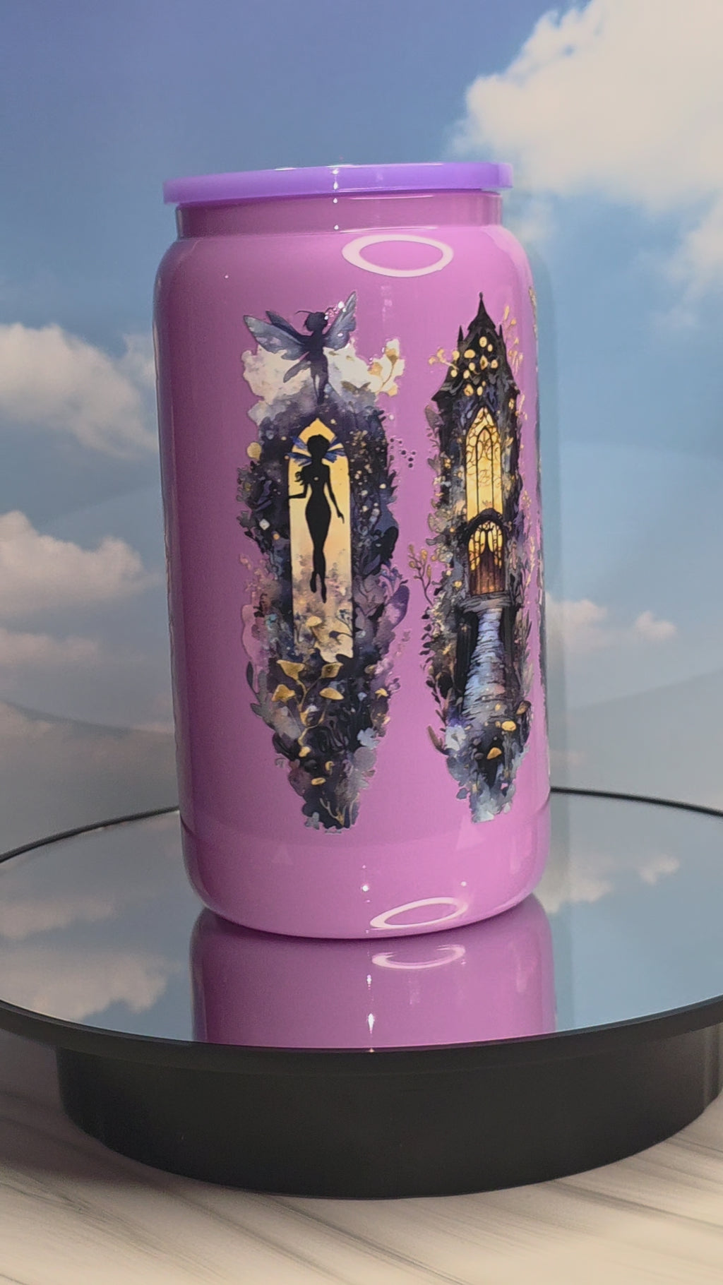 16oz Colored Glass Single Layer Tumblers
