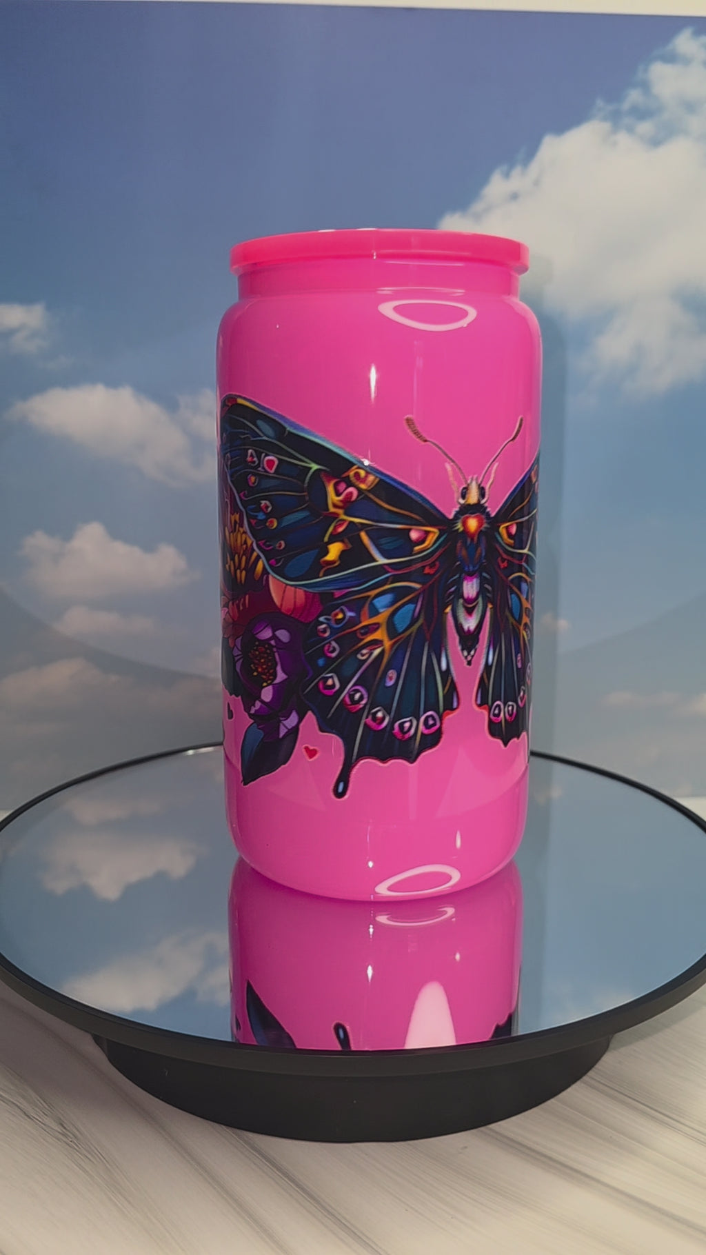 16oz Colored Glass Single Layer Tumblers