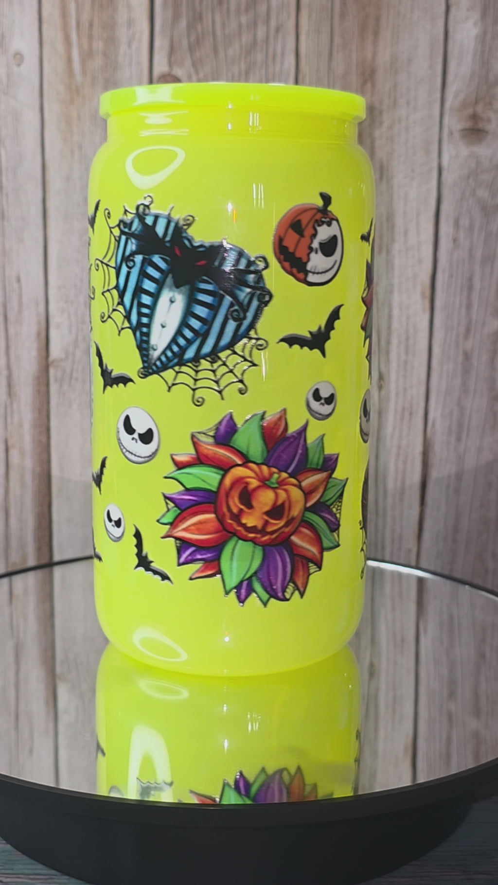 16oz Neon Colored Glass Tumblers