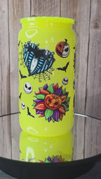 16oz Neon Colored Glass Tumblers
