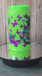 16oz Neon Colored Glass Tumblers