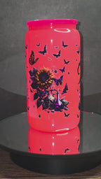 16oz Neon Colored Glass Tumblers